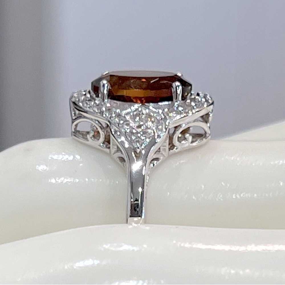 Red Citrine Sterling Silver Ring - Picture 7 of 12